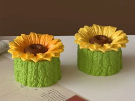 Molde silicona pote tapa girasol 